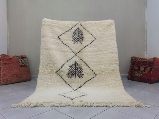 Tappeto marocchino in lana naturale, 225 cm x 325 cm
