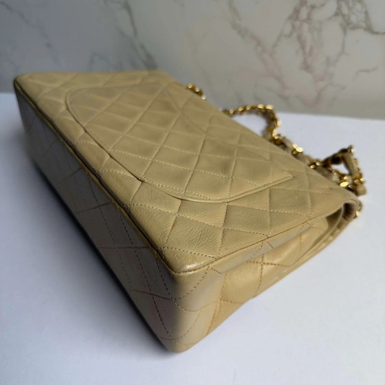 Chanel small classic flap bag beige vintage – Overige tassen, Lamsleer (photo 13 of 17)