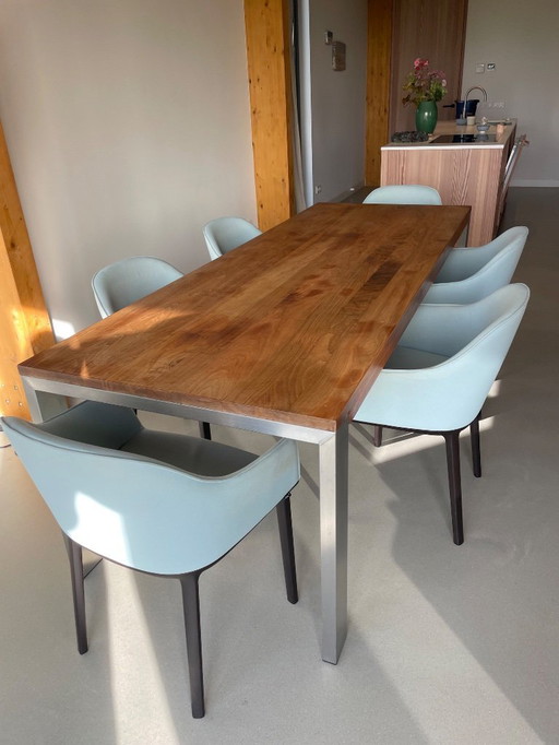 Table de bridge en noyer 240 x 90 cm Bert Plantagie