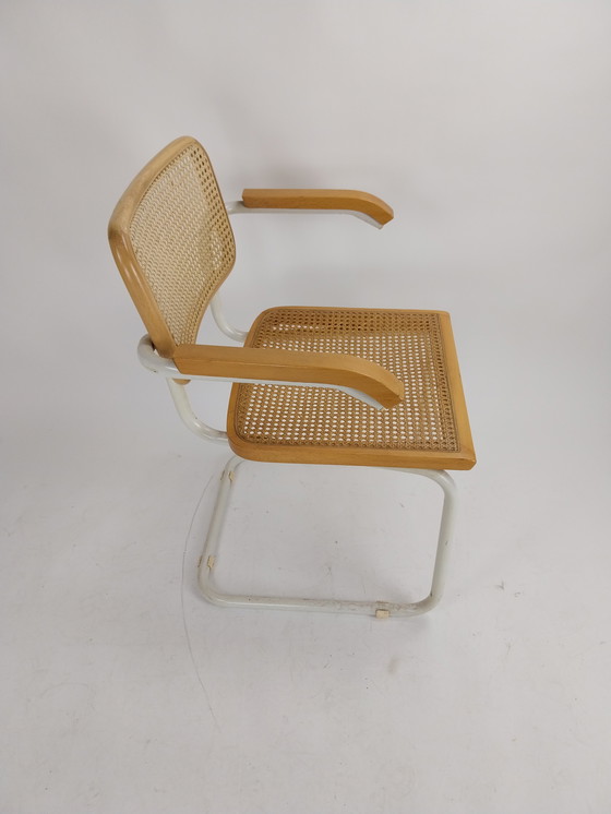 Image 1 of 4 x sillas cesca breuer blancas de estructura tubular