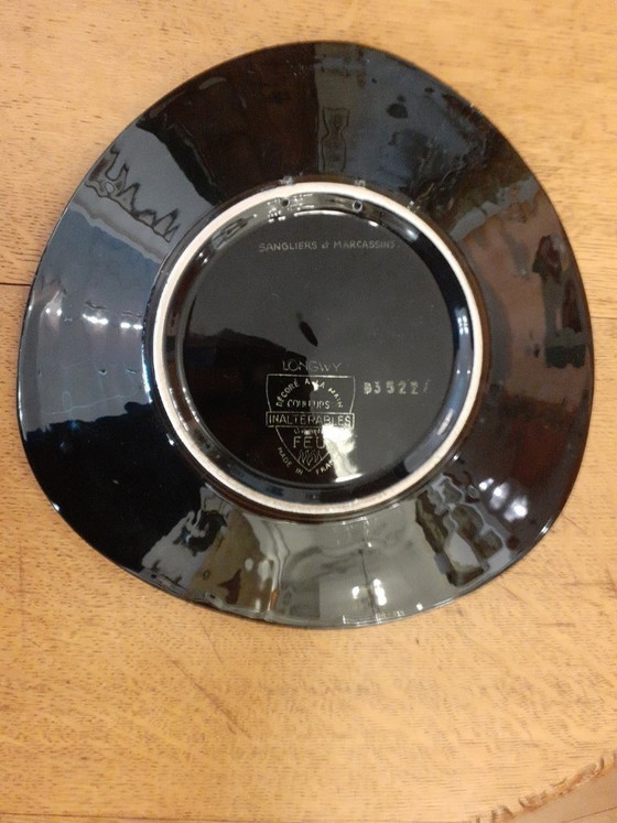 Set of large plate and wall plates with hunting theme Emaux de Longwy, Crockery, Ceramic, Multi Color (photo 10 of 11)