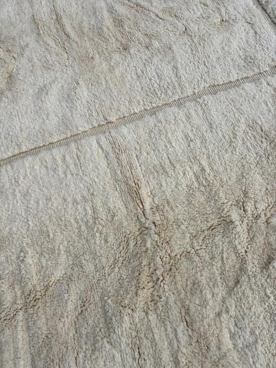 Image 1 of LUXURIOUS CUSTOM RUG, 300X300cm Moroccan Berber Rug, Unique White & Gray Rug, Handmade Geometric Carpet,