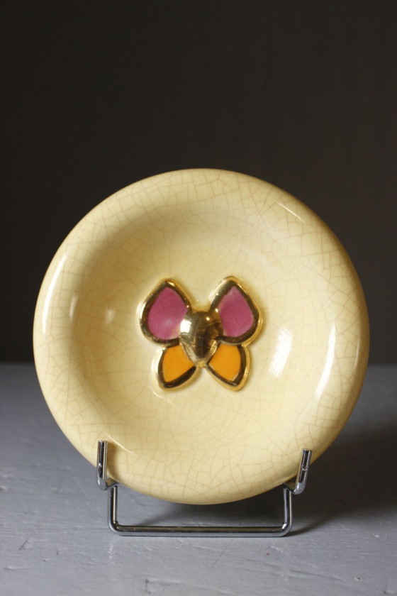 Image 1 of Longwy Enamels - Portagioie a forma di farfalla, Francia, anni '90