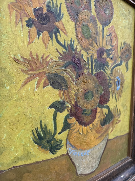 Gemälde Sonnenblumen nach Van Gogh – Gemälde & Zeichnungen, Wood (photo 7 of 15)