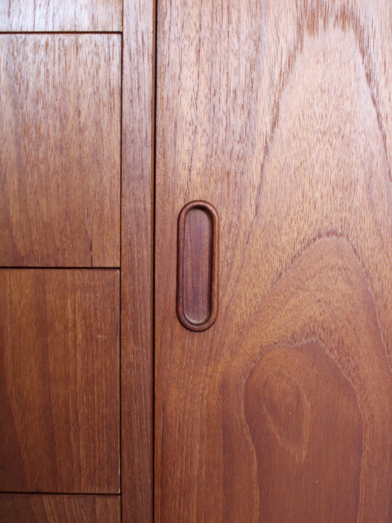 Vintage Deens wandmeubel in teak met secretaire – Wandkast, Wood (photo 13 of 13)