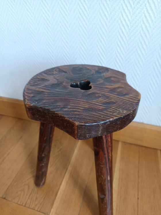 Image 1 of Brutalistisch krukje met vintage guts