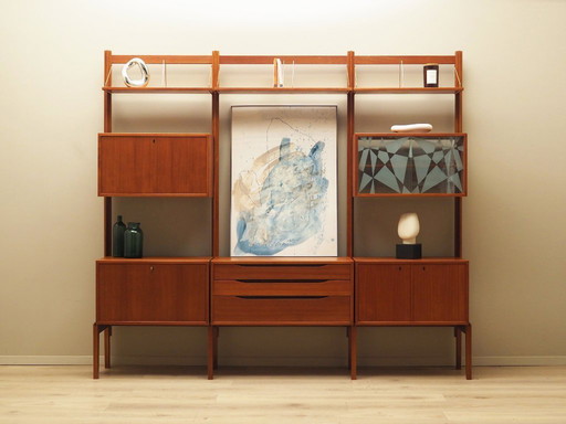 Bibliothèque système en teck, design norvégien, années 1960, fabricant : Bruksbo, designers : Torbjørn Afdal & Rolf Hesland