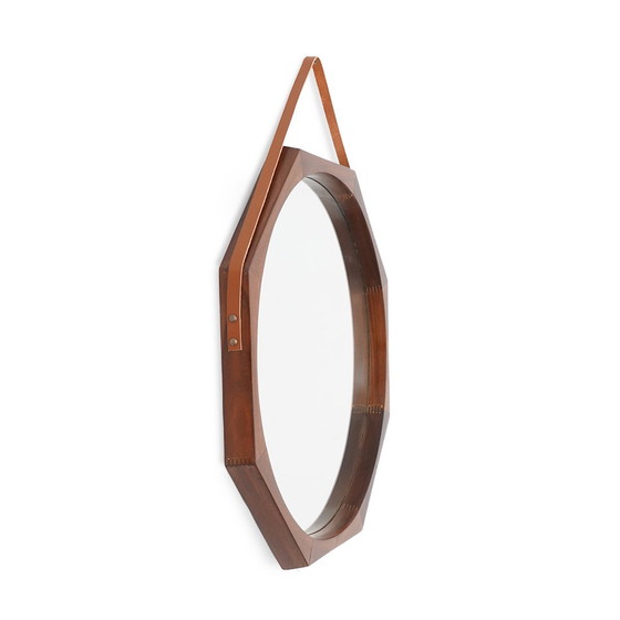 Image 1 of Octagonal mirror with teak frame, 1960s