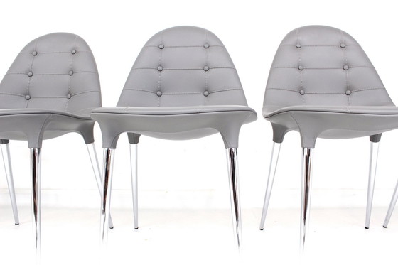 Image 1 of as new, Set of 8 exclusive Cassina Caprice 245 Chair by Philippe Starck with full Y-Leather spec, LP. ca. 12.000 Euro