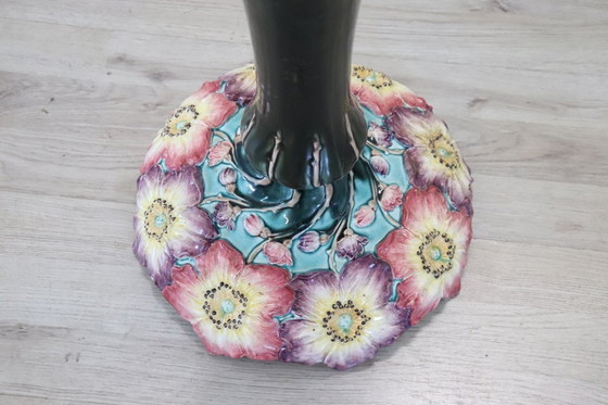 Image 1 of Vaso in ceramica Art Nouevau con colonna, Italia, inizio XX secolo