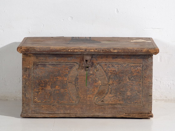 Coffre ancien en bois massif (Année 1830) #34 – Armoires de rangement, Rustic (photo 20 of 40)