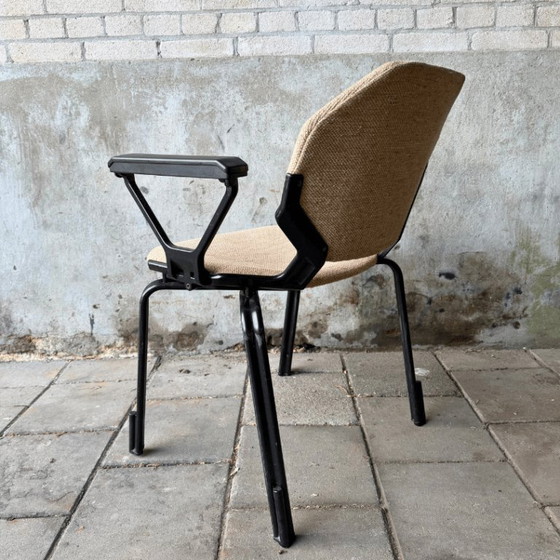 Image 1 of Set aus 6 Designstühlen (achteckig) + 2 Tischen - Fröscher, 1980er Jahre