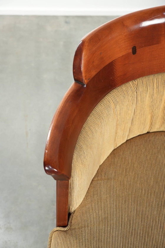 Image 1 of 2 x Schuitema design bijzet/ bureau/ eetkamerstoel uit de Shaker serie met een houten frame, luxe gele stoffen bekleding