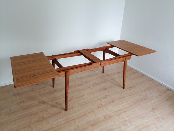 Image 1 of Hans J. Wegner, dining table AT-312 oak for Andreas Tuck, extendable up to 2.4 m