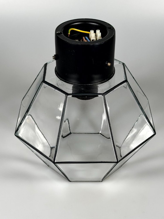 Image 1 of 1960s/70s Plafoniere ceiling lamp by Glashütte Limburg, Germany, Space Age