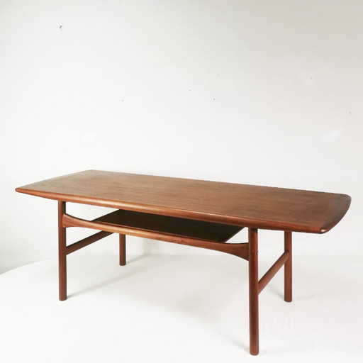 Mid-Century Teak Couchtisch, Arrebo Møbler, entworfen von Robert Christensen, Dänemark, 1960er Jahre.