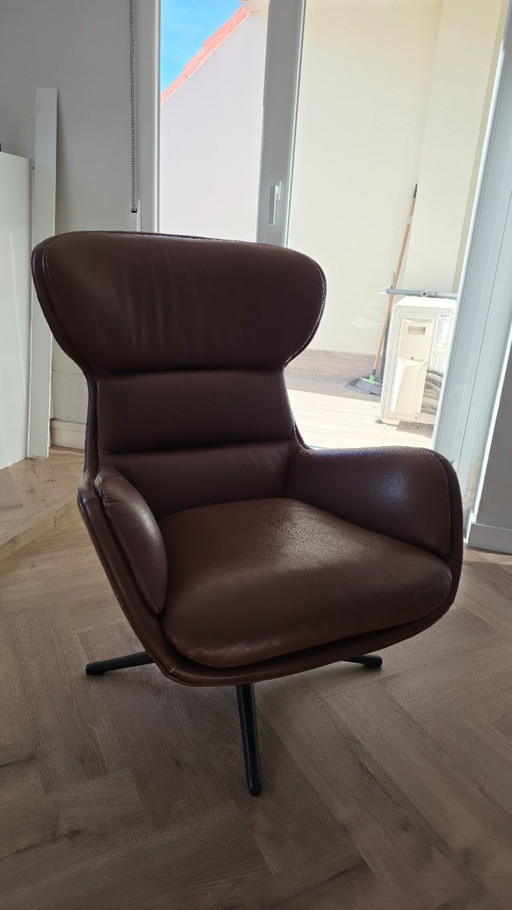 BoConcept Reno bruin lederen draaifauteuil