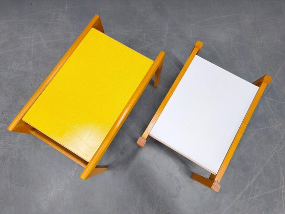 Image 1 of Portavasi in faggio stile metà secolo con piani Umakart, set anni '70