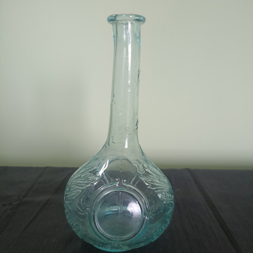 Antica bottiglia da barbiere vittoriana (ca. 1860-1880) – Acquamarina