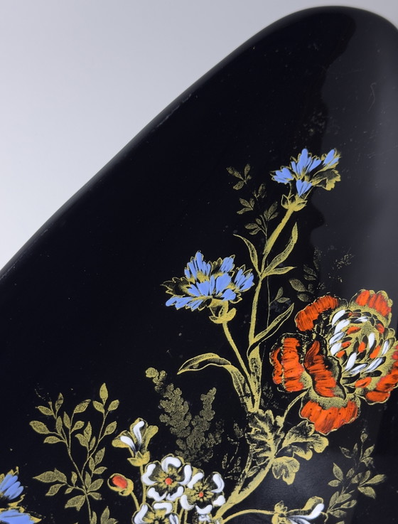 Longwy Hand-Decorated 50 cm Ceramic Centerpiece Dish, France, Mid-20th Century – Decorative Objects (photo 5 of 15)