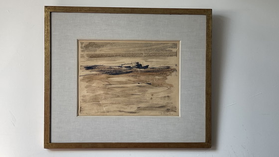 Image 1 of René Engelen (1897-1971) - Monotipo unico "Porto di Anversa"