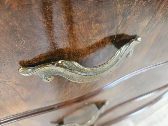 Commode Chippendale en loupe de noyer, années 1940 – Wood, Klassiek (photo 11 of 22)
