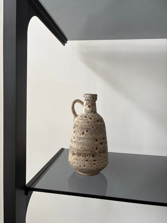 Vintage ceramic vase – beige with brown speckles (photo 8 of 8)