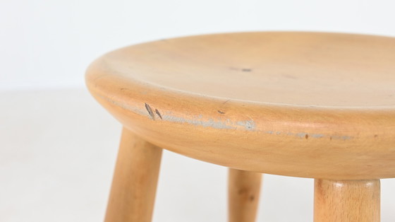 Image 1 of Set of three Danish Stools in Beech, C.1960