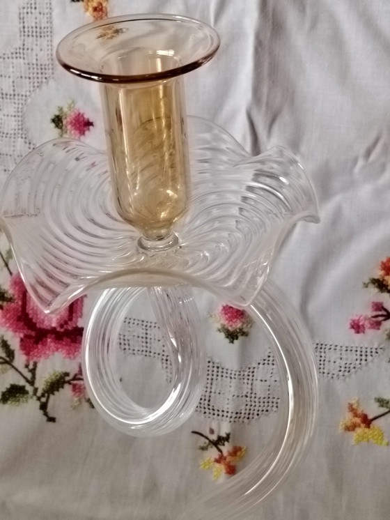 Image 1 of la murrina Murano kandelaar vintage, mondgeblazen, uniek stuk