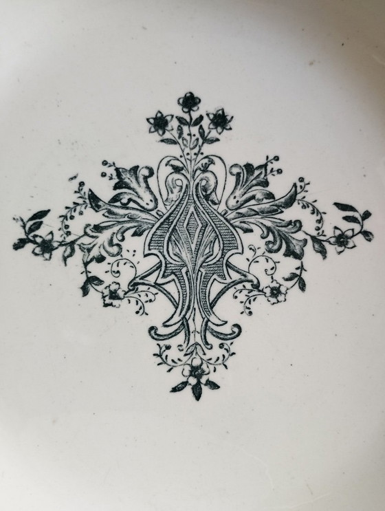 Image 1 of "Alhambra" ironstone earthenware service from Salins