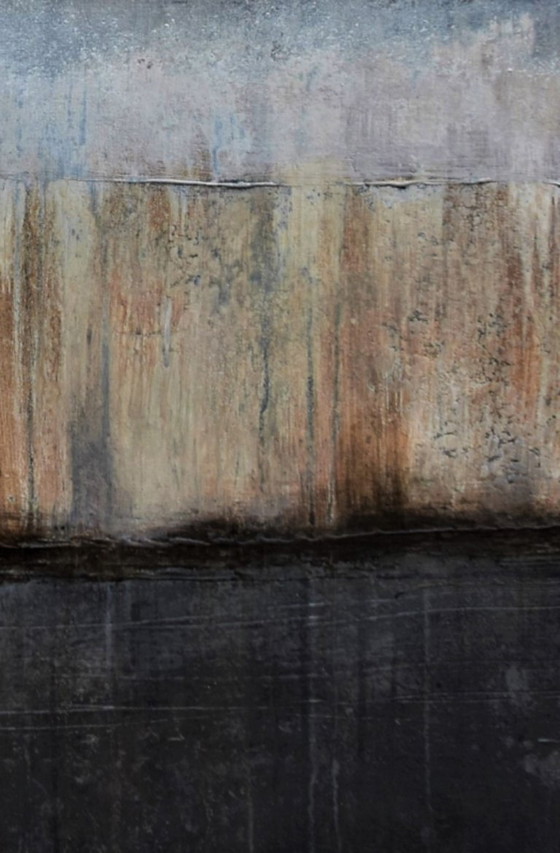 Image 1 of Frances Eckhardt - handgemaakte kunst abstract modern hedendaags schilderij 100x100 ingelijst