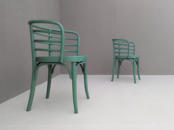 Image 1 of Conjunto vienés moderno Thonet B 246 con sillas y mesa T 142, década de 1930