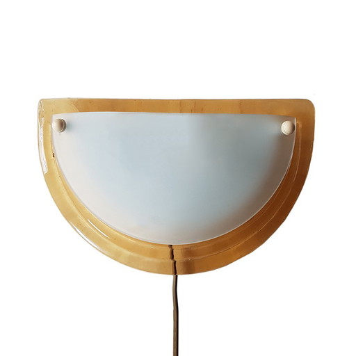 Glazen wandlamp, Italië, 1970