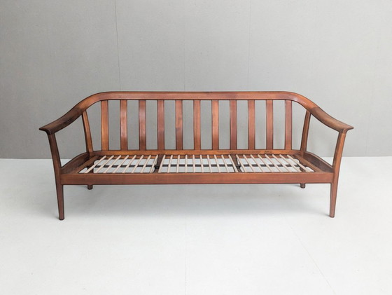 Image 1 of Wilhelm Knoll Mid Century Kersenhouten Sofa, Duitsland, 1960