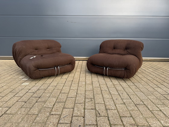 Image 1 of Original 1970's Cassina Soriana 4z +2x1z Tobia & Afra Scarpa