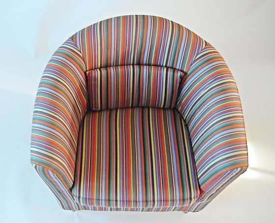 Image 1 of Silla de cóctel, IKEA, tela estilo 'Paul Smith', década de 1990.
