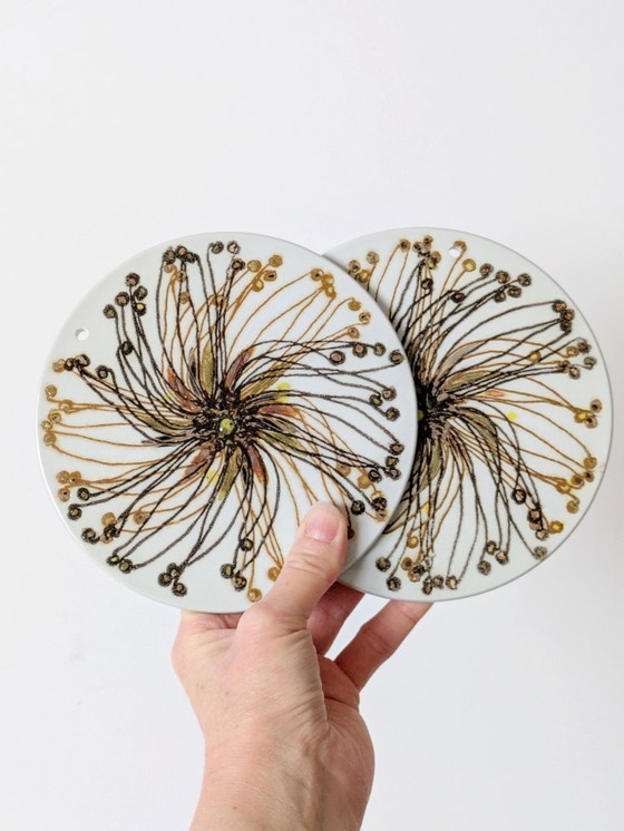 Image 1 of 2 x Royal Copenhagen Plates or Trivets | 1970s Fajance Denmark