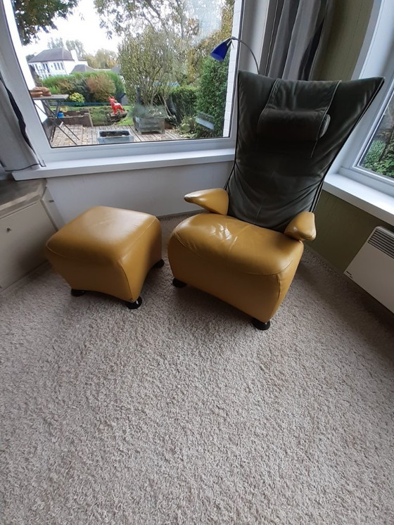 Image 1 of vintage zetel van Jori met voetbank