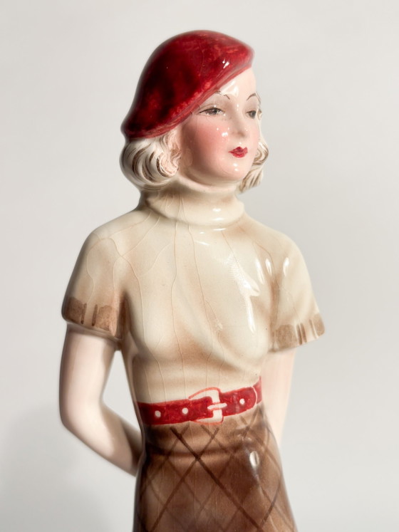 Goldscheider Ceramic Tennis Player Figurine by Stefan Dakon, 1930s – Sculpture, Art Deco (photo 7 of 15)