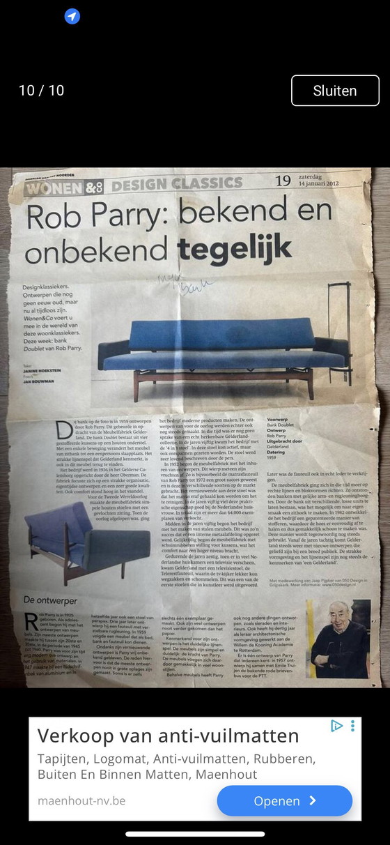 Image 1 of Zwei Giorgetti-Fauteuils aus Gurtband 