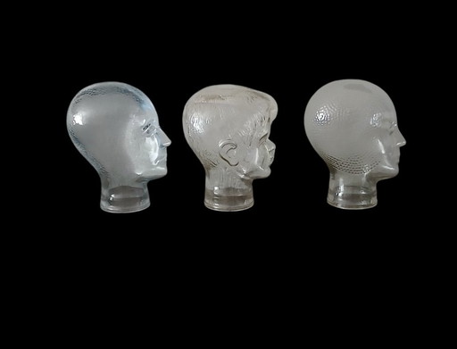 Glass Mannequin Heads - Vintage