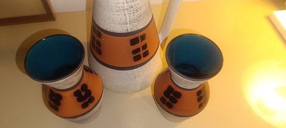 Image 1 of Vaso a padiglione e vasi laterali Scheurich Keramik. Set!!!