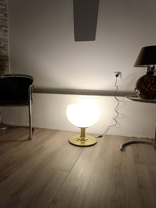 Importante lampada a ciotola gigante, anni '70