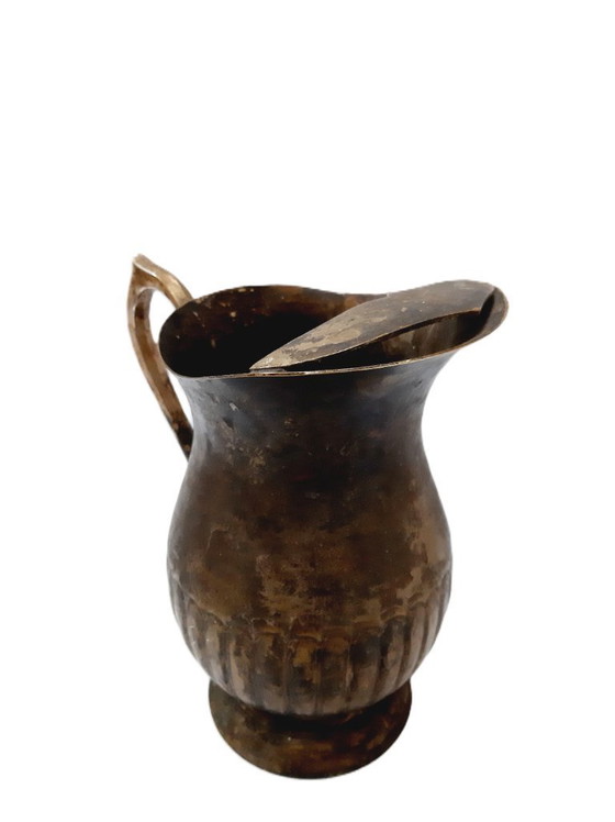 Image 1 of Brocca per vino in bronzo antico, urna, brocca, patina 23 cm