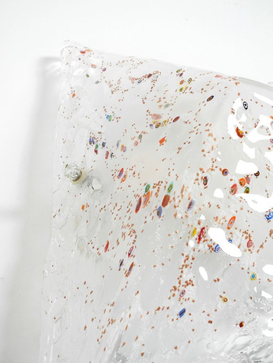 Image 1 of Post Modern Murano glass triangle ceiling lamp by Sylcom, Italy, 1985