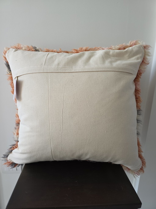 Hand-knotted wool pillowcase