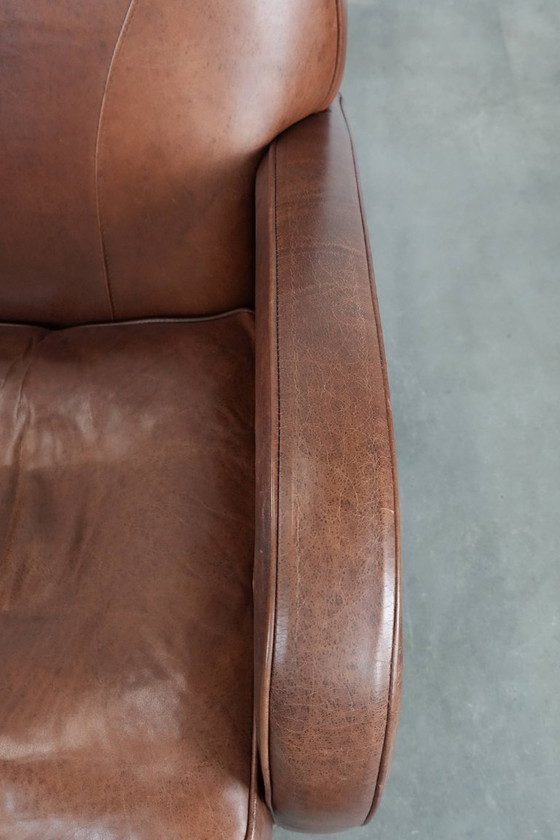 Image 1 of Art-Deco-Design-Sessel aus Rindsleder im englischen Stil