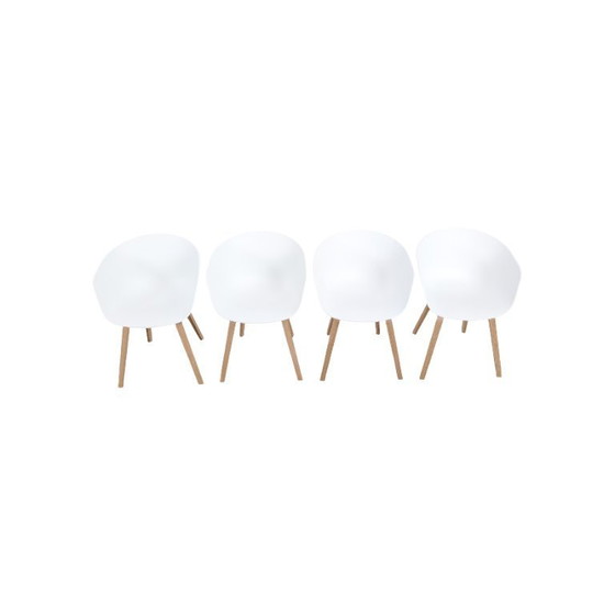 Image 1 of Set van 4 Hay AAC 22 fauteuils, ontwerp van Hee Welling, wit