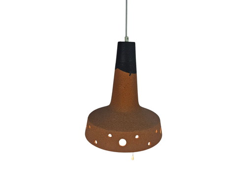 Vintage Pendant Lamp - Ceramic - Fat Lava - Pull switch - West Germany - 70's