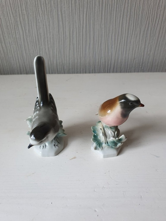 Image 1 of Lot de 2 oiseaux en porcelaine Unterweißbach (Heinz Schaubach)